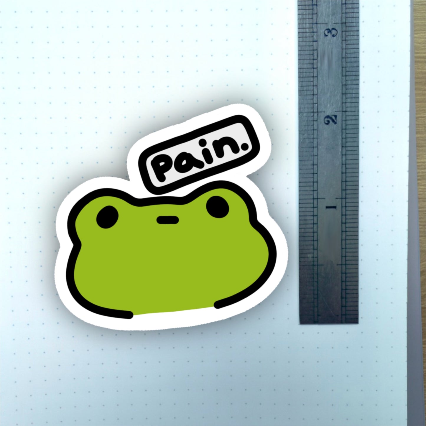 Pain Frog Sticker