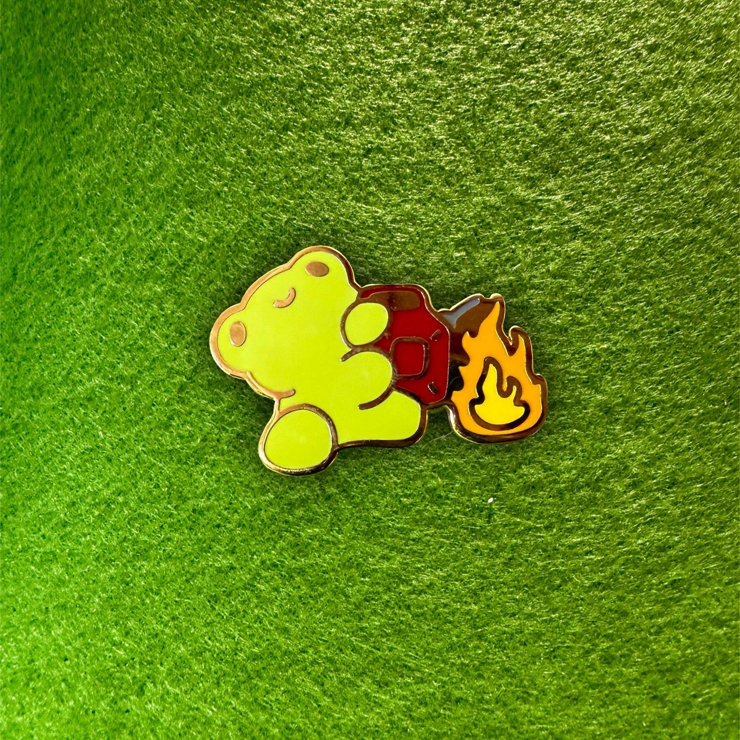 arson enamel pin
