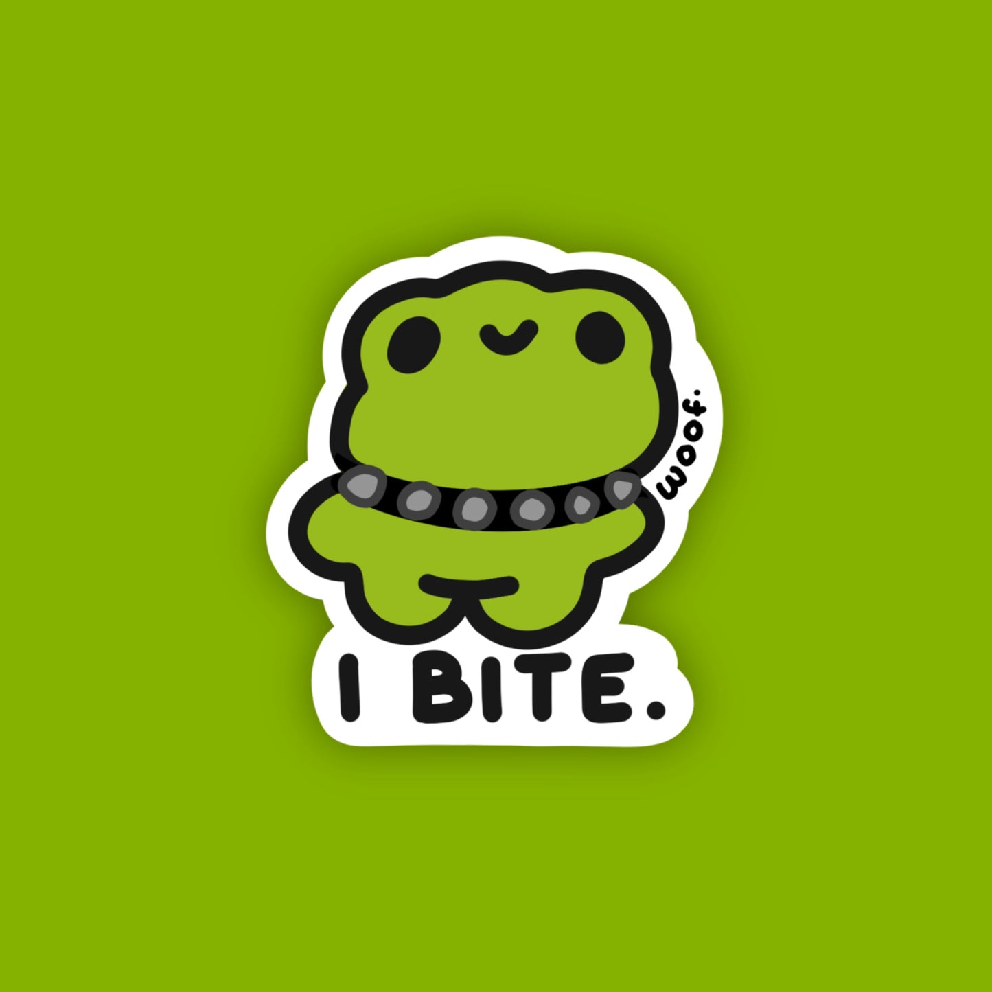I Bite Frog Sticker