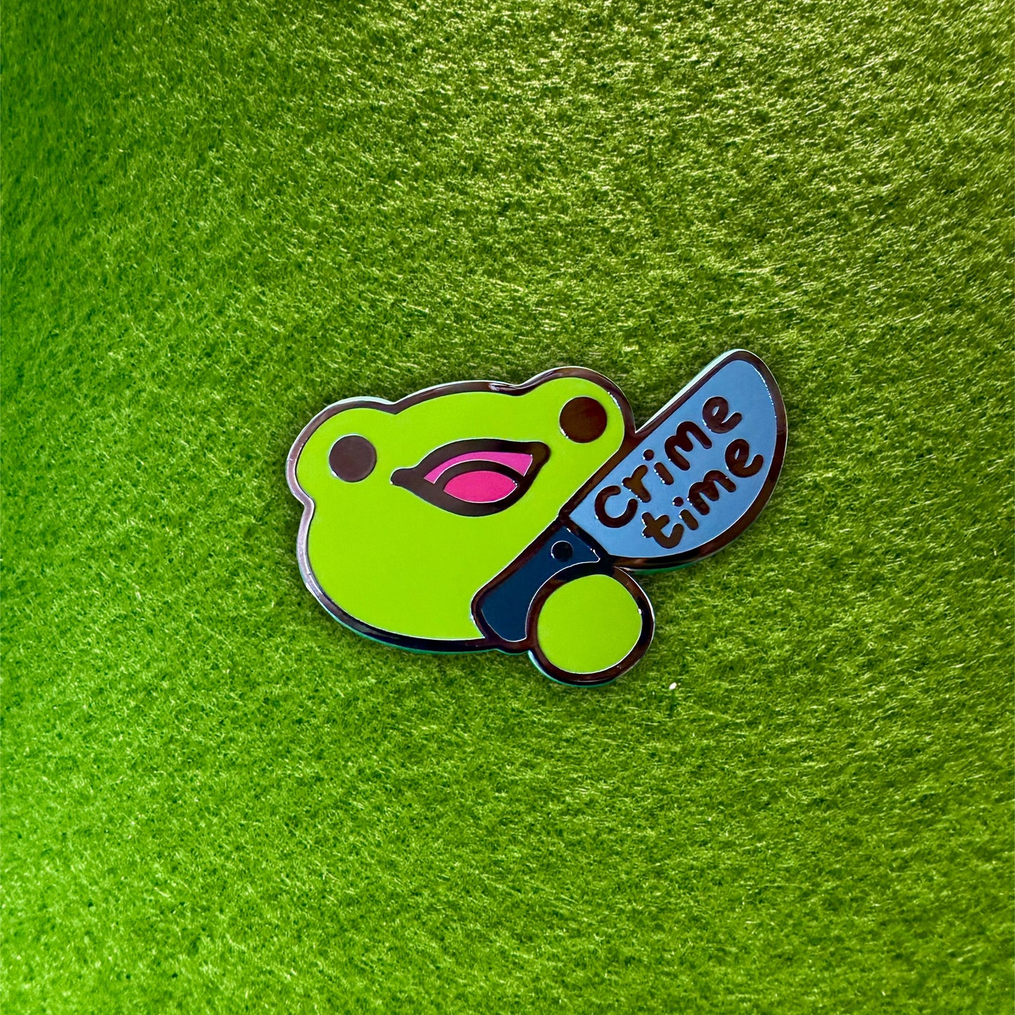 crime time enamel pin