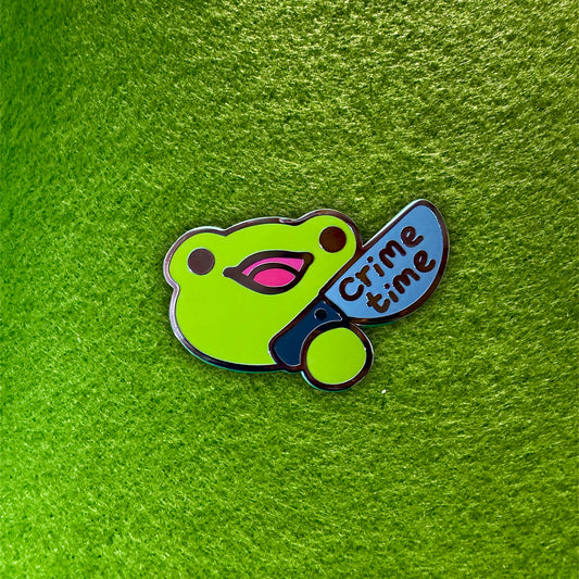 crime time enamel pin