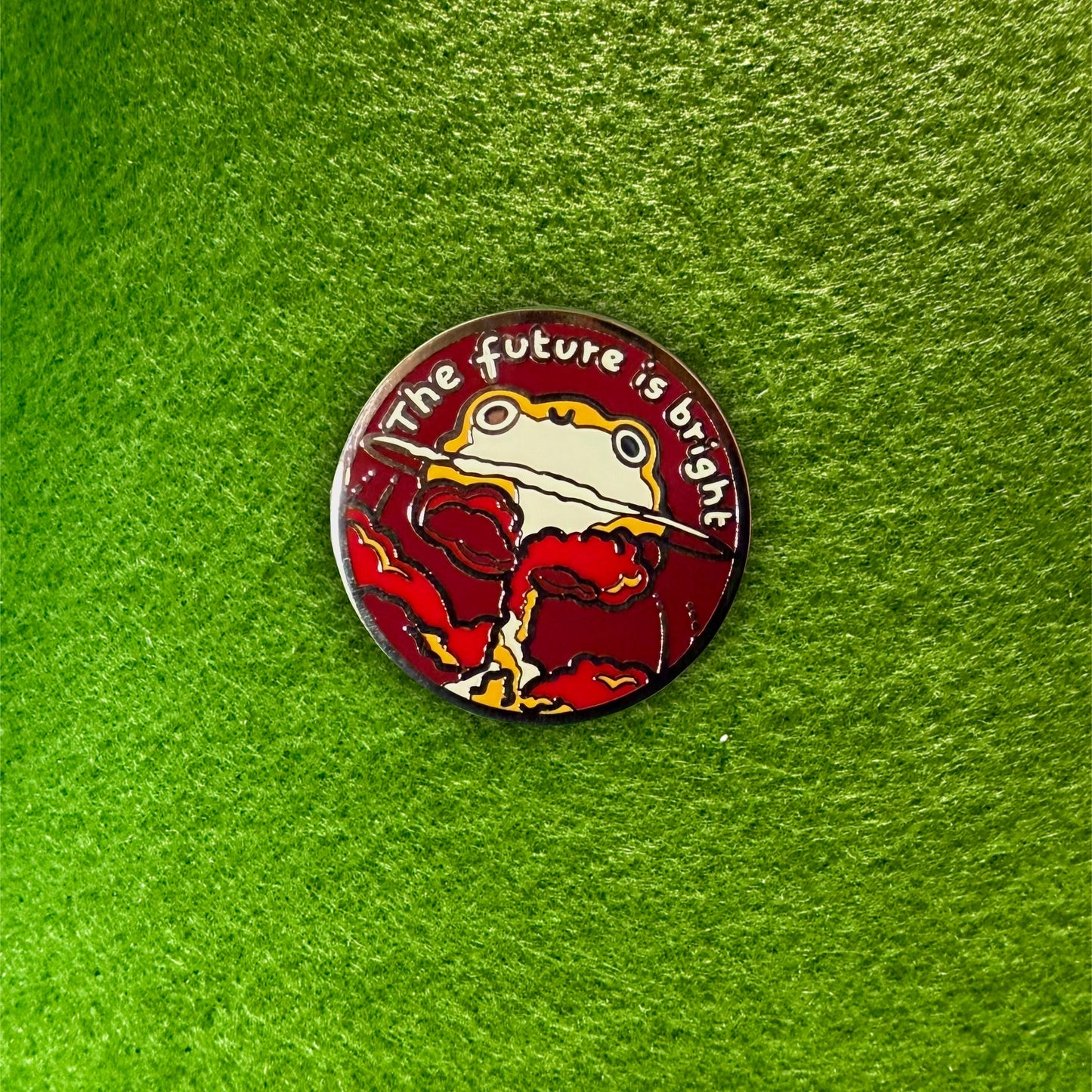 bright future enamel pin