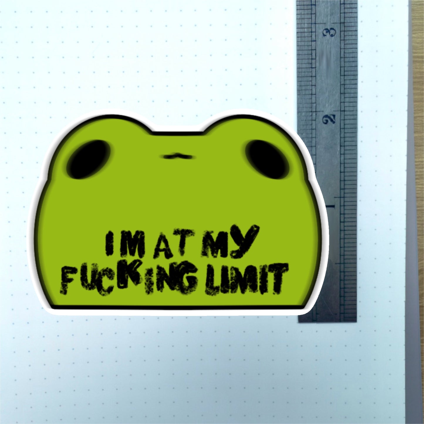 At My Limit Frog Sticker