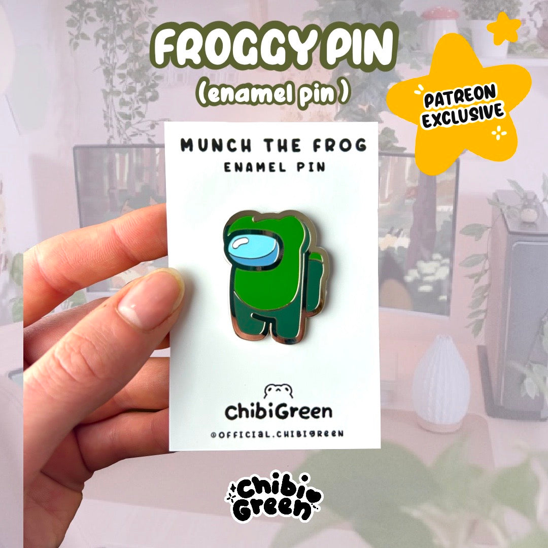 sus frog enamel pin