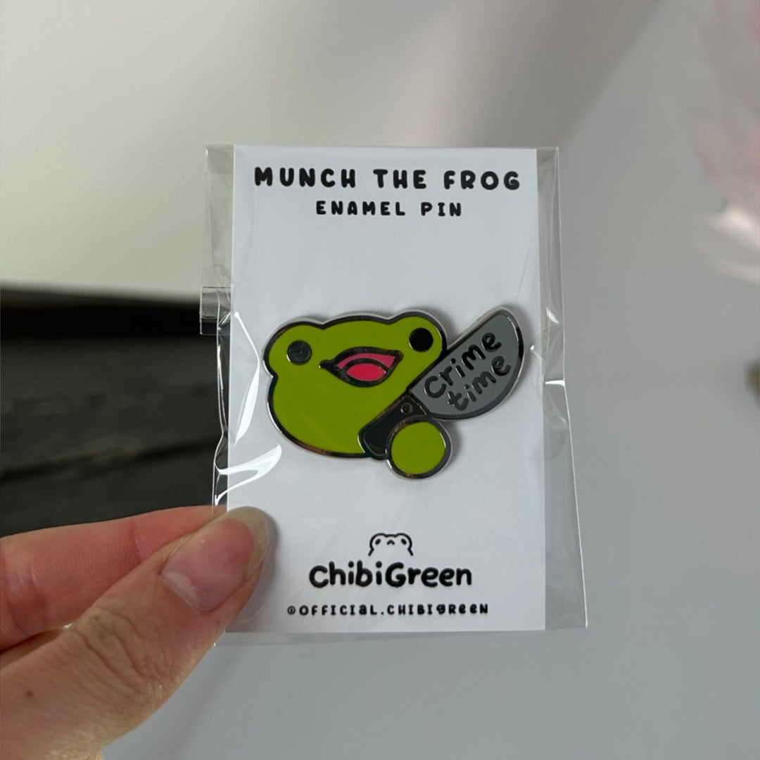 crime time enamel pin