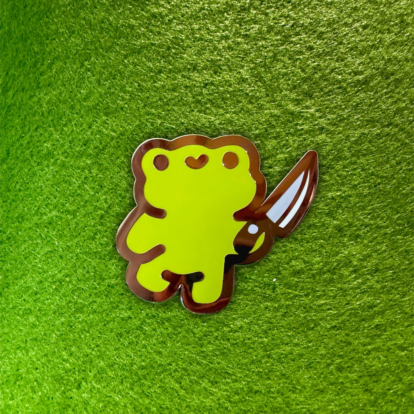 mischief enamel pin
