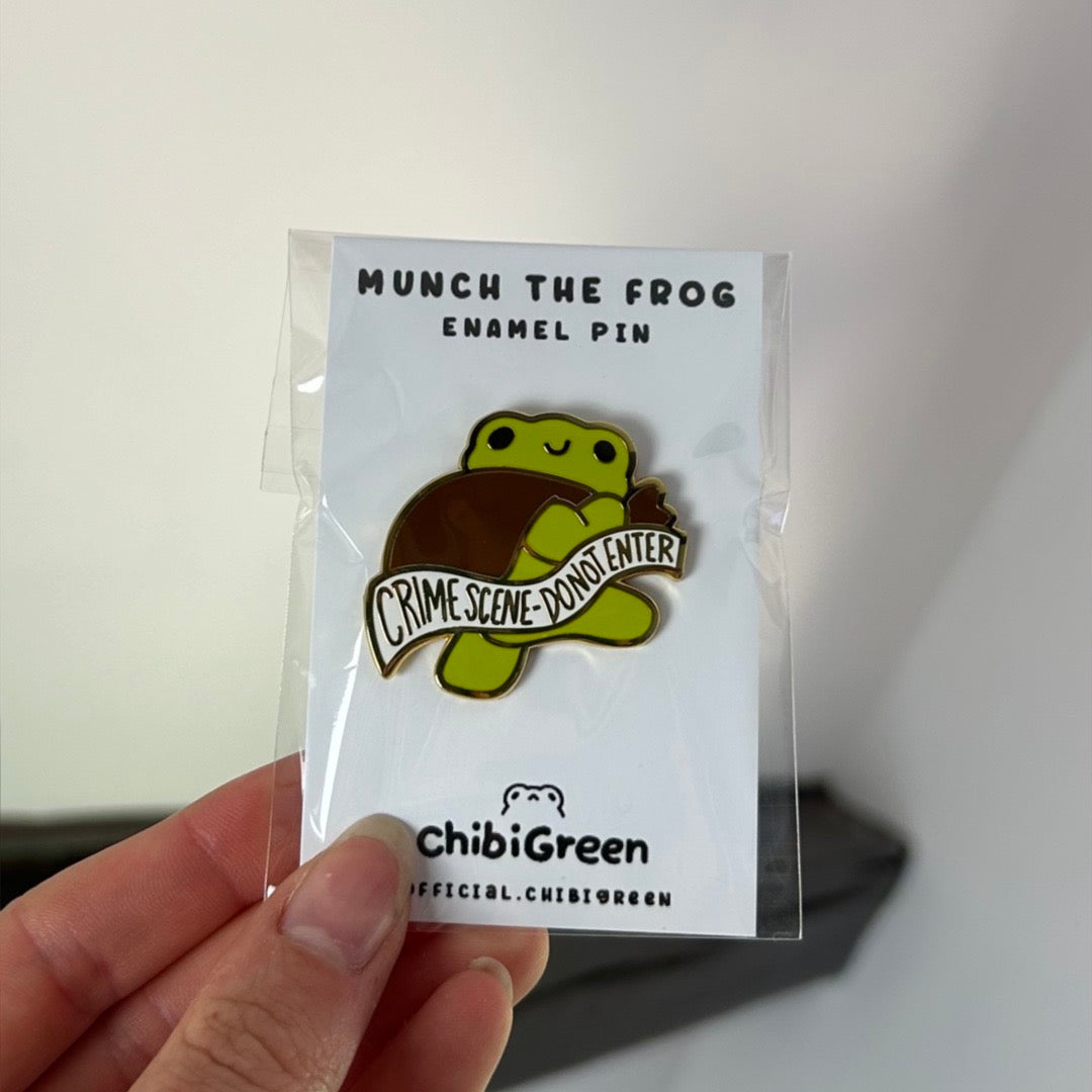 crime scene enamel pin