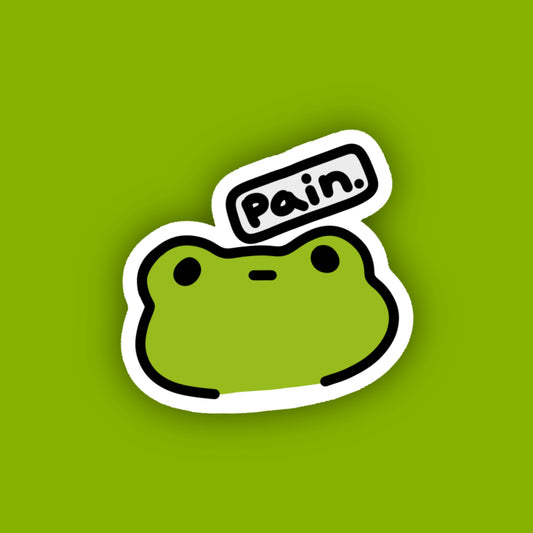 Pain Frog Sticker