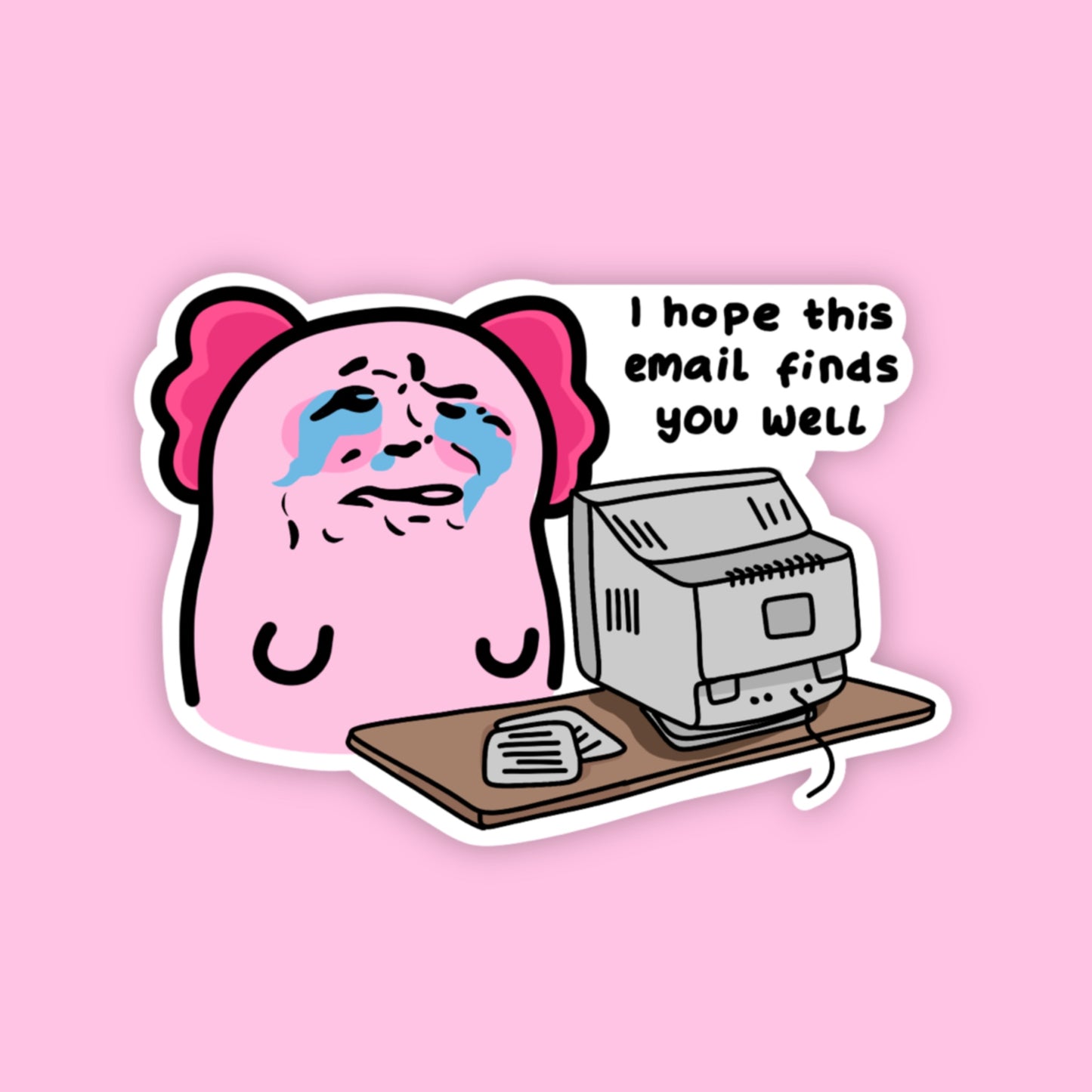Email Axolotl Sticker