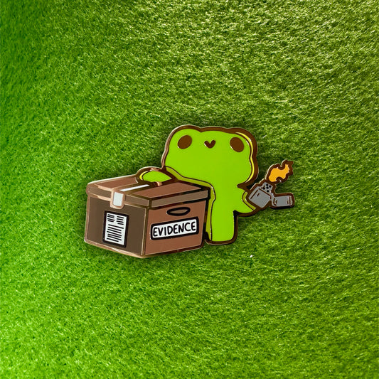 chaos frog enamel pin