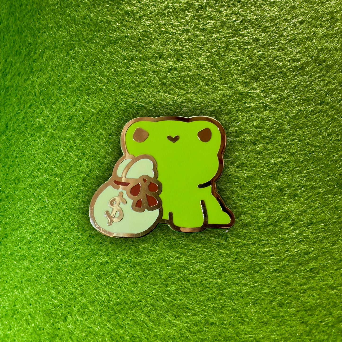 money bag enamel pin