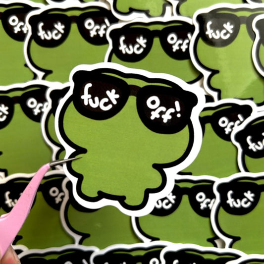 F*ck Off Frog Sticker