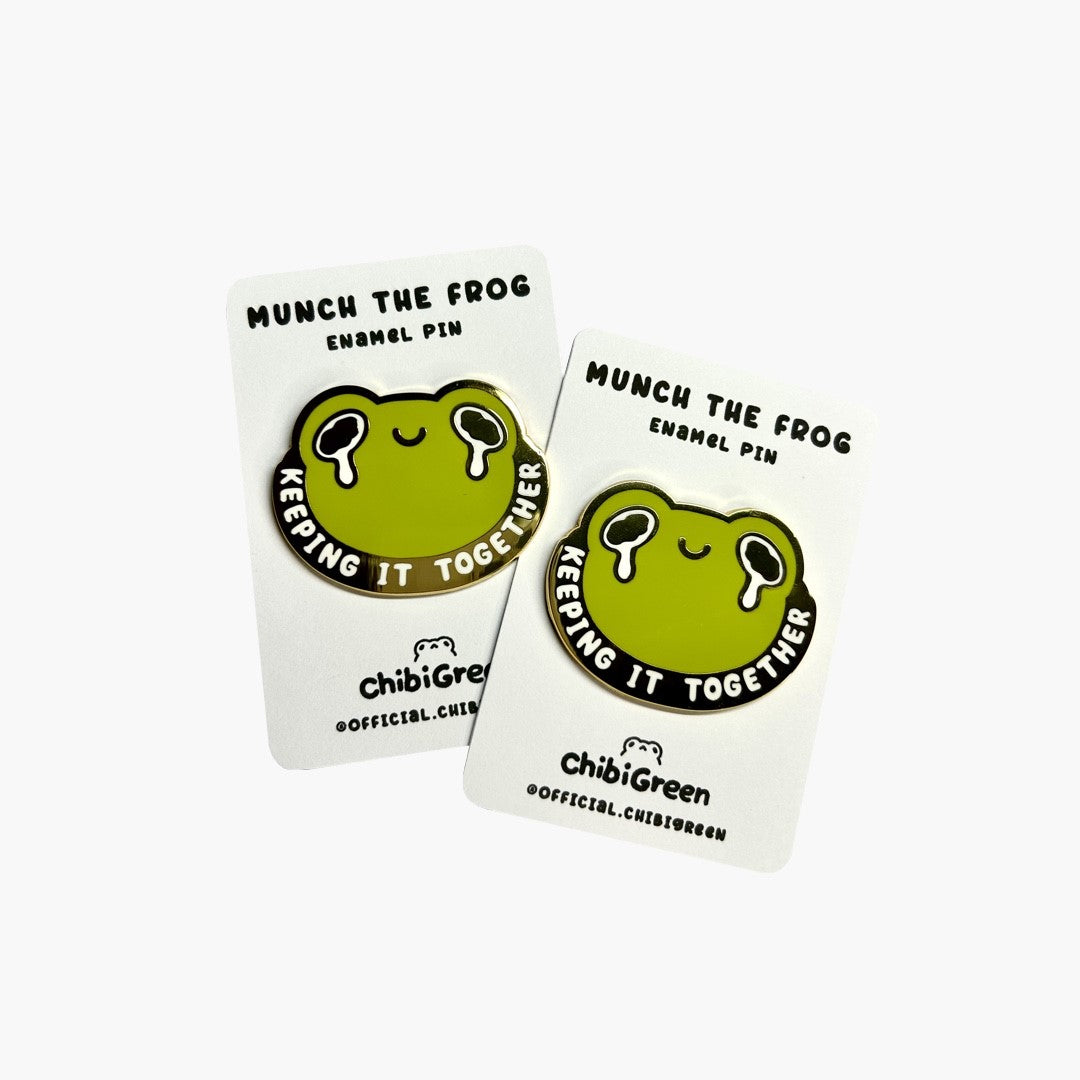 Frog Enamel Pin ChibiGreen