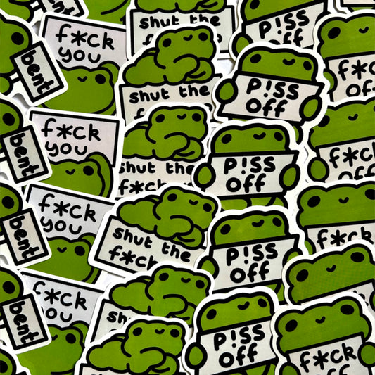 Rude Frog Stickers