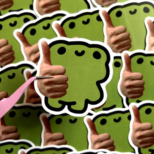 Thumbs Up Frog Sticker