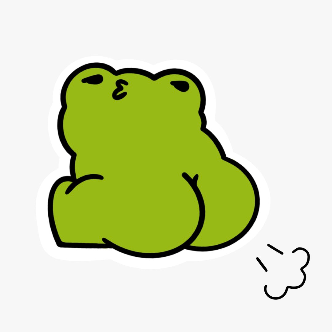 Frog Sticker ChibiGreen